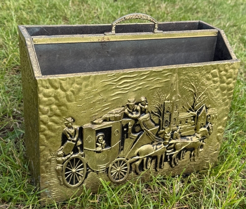 Vintage beaten brass magazine - vintage,