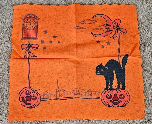 Vintage halloween c1920 crepe - halloween,