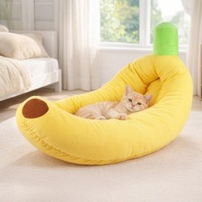 Banana Shaped Cat Bed for