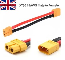 XT60 Male to Female 10cm 14AWG