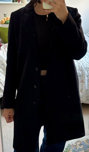 Cos wool overcoat - cos, black