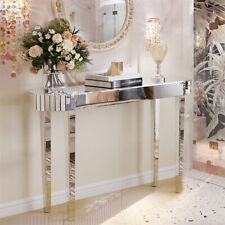 Splendid Large Mirrored Console Table Silver Entryway Hall Table Home Vase Desk