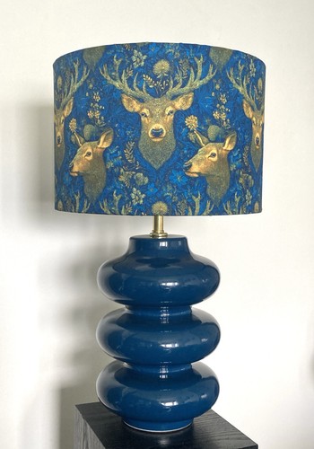 Teal blue table lamp with - teal/blue,