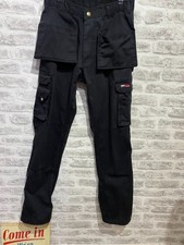 Tuff Stuff black trousers work wear heavy size waist 32"length 35"   D330
