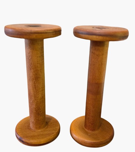 Vintage wooden thread spools - vintage,