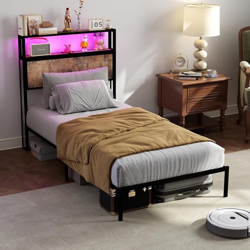 Single bed frame industrial - bed,