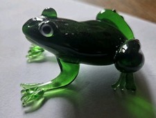 Glass Frog Figurine Blown