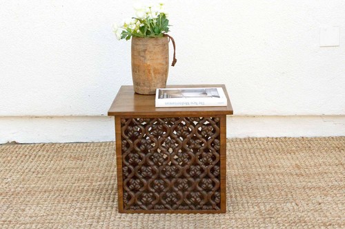 Mid century style carved jali - style,