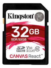 Kingston 32gb canvas react - 32gb,
