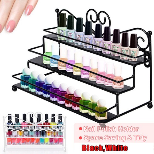 Shelf metal nail polish wall - 3-shelf,