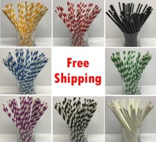 Black Paper Drinking Straws