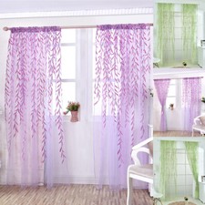 Leaves Willow Voile Curtains