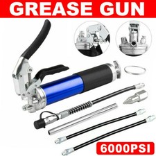 6000 PSI Heavy Duty Powerful Grease Gun Pistol Grip With Manual Flex Hose 400cc