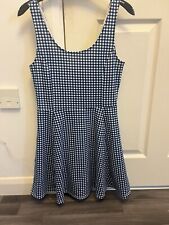 H&M Ladies Blue Gingham Dress Size 12 Worn Once