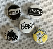 Five The Specials, Madness, The Beat, Bad Manners BUTTON PIN BADGES Ska 