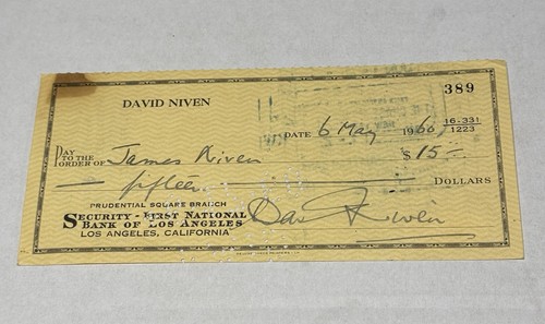 David niven actor signed bank - actor,
