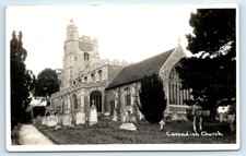 POSTCARD CAVENDISH CHURCH - SUFFOLK RPPC - 1939