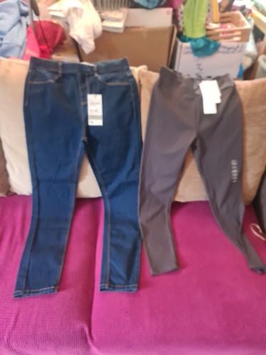 Girl blue jean jeggings - blue,