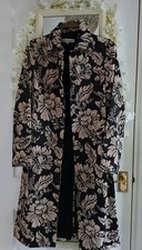 Stunning y2k Designer 3/4 Floral Velvet feel  Coat XS S  6 8 vintage 