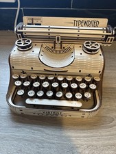 Mechanical Wooden Typewriter