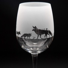 Fox Crystal Wine Glass - Hand