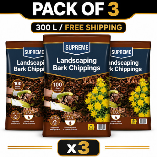 300l bark chippings bulk - bark,