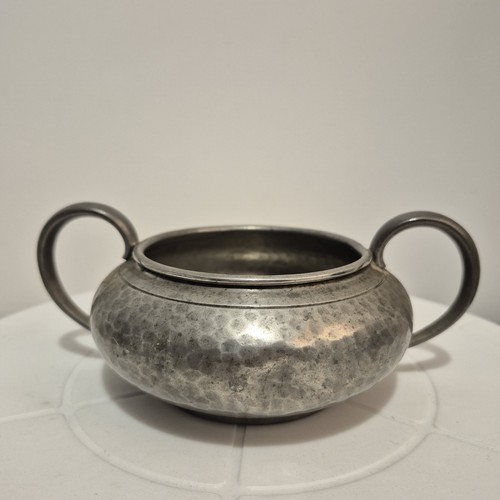 Pewter hammered double handle - pewter,