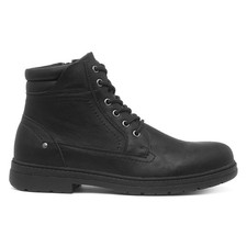 Beckett Mens Boots Black Adults Ankle Lace Up Zip Up Gripped Padded Collar SIZE