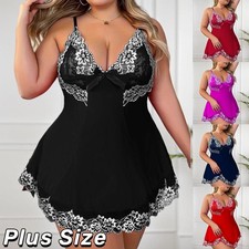 Plus Size Womens Sexy Lace