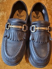 Doctor Martens Black  Leather Unisex Loafers UK 4/37