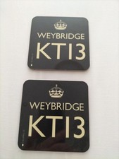 Two Weybridge KT13 cork backed