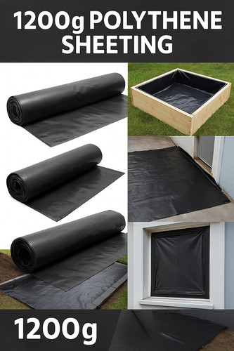 Polythene sheeting 1200g - sheeting, heavy