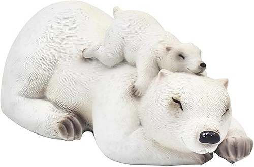 Polar bear naptime figurine - ,