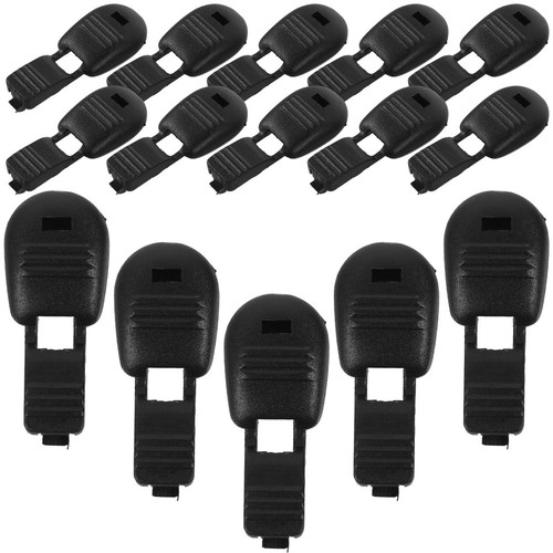 Black nylon shoelace clips - nylon,