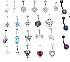 Belly bars dangle navel - belly,