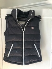 ladies dark grey/blue jack wills puffa jacket, size 8 