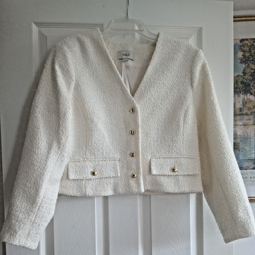 Boucle jacket 14 - m&s, uk