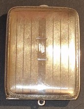 Antique / Vintage STERLING SILVER Cigarette Case. Hallmarked