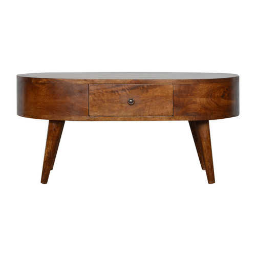 Rounded coffee table - table, drawers