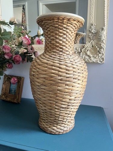 Vintage woven seagrass wrapped - woven,