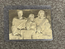 Danbury mint - Star Trek 22ct gold card - THE NEXT GENERATION CREW