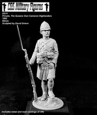 Queens Own Cameron Highlanders 65mm Resin Model Sculpted by David Grieve