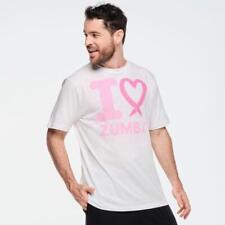 ZUMBA LOVE T-SHIRT TOP - I ♡ ZUMBA - ONE SIZE UNISEX - WHITE- BNWOT