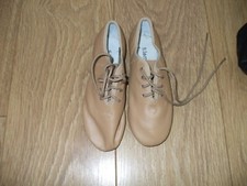 JAZZ SHOES TAN SPLIT SOLE LACE UP SIZE 12 NEW