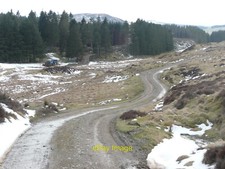 Photo 12x8 Farm track Buchanty Forestry equipment parked ready for more cl c2010