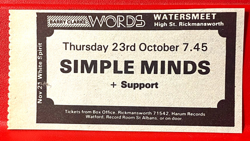 Simple minds rickmansworth - simple, gig