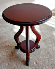 Beautiful Round topped Rosewood Side Table 48 cm tall Heavy