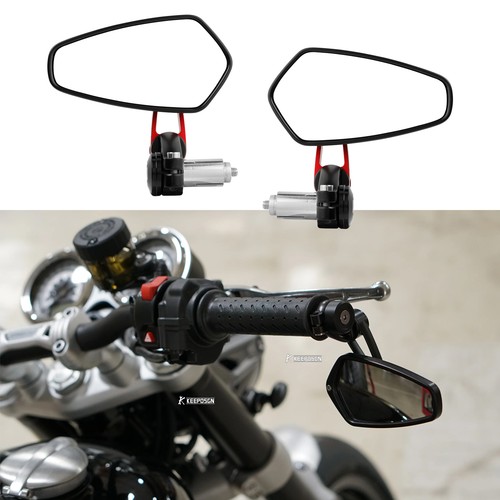 Bar end mirrors red - 2x,