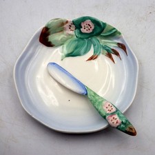 CLARICE CLIFF 1930s Water Lily SMALL DISH & KNIFE