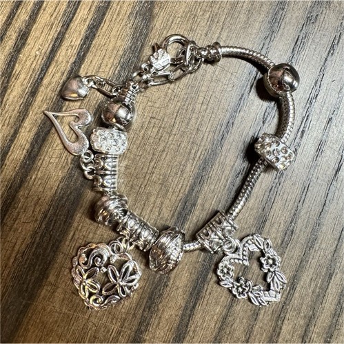 Silver tone snake - tone, charm